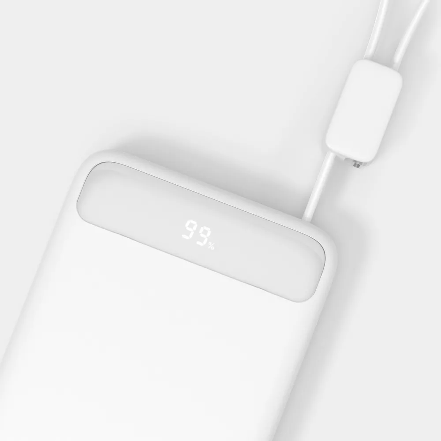 5000mAh Portable Power Bank With Built‑In USB‑C Cable Digital Percentage Display