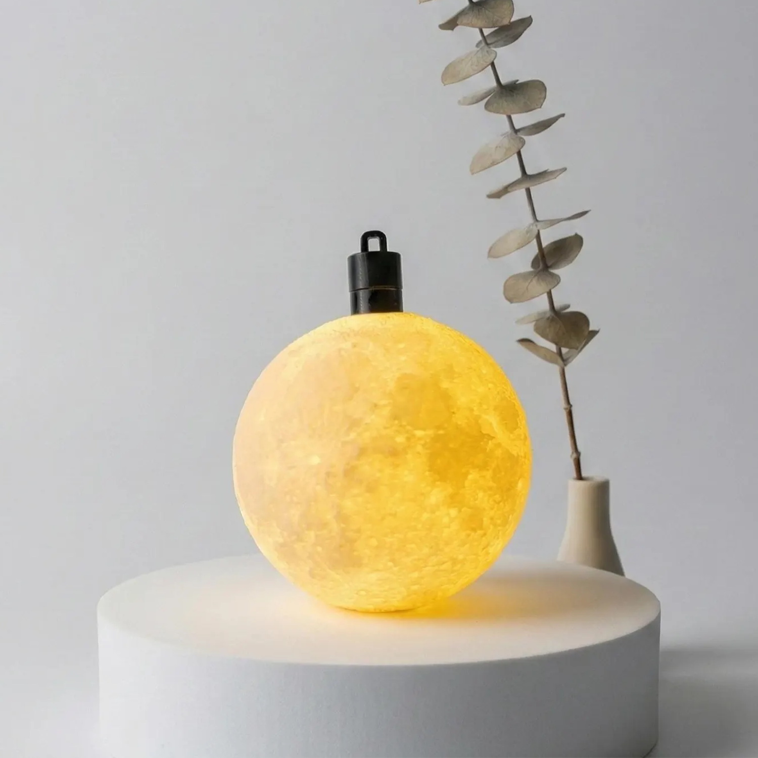3D‑Printed Hanging Moon Lamp Ornament Space‑Themed Ambient Decor Light