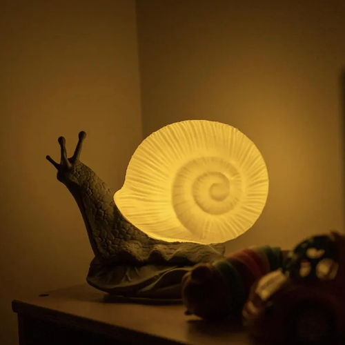 3D‑Printed Snail Shape USB Night Light Cottagecore Desktop Decor Lamp